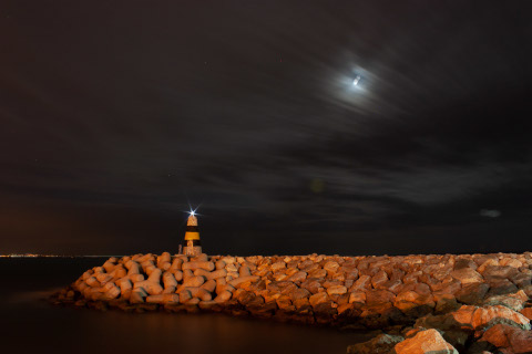 Noche en la playa